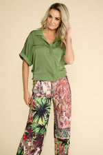 Load image into Gallery viewer, Bold Multi-Pattern Wide-Leg Trousers A331
