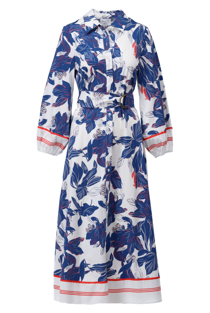 K-Design Navy Floral Cotton Maxi Dress