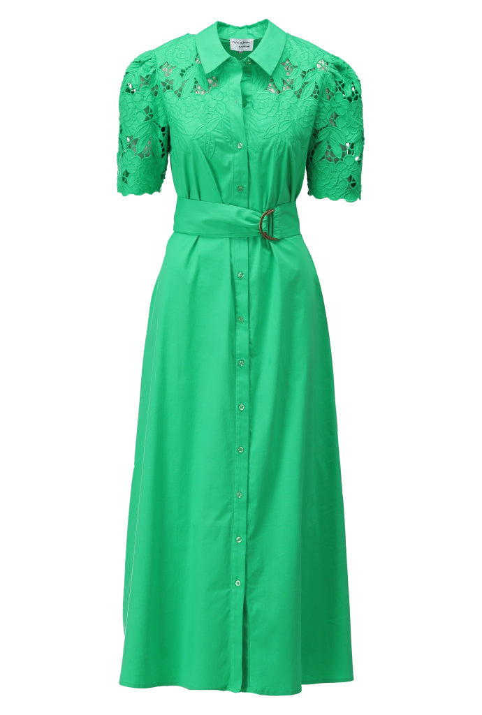 Island Green Cotton Maxi Dress in Broderie Anglaise Lucindas on-line Island Green Cotton Maxi Dress in Broderie Anglaise Lucindas on-line