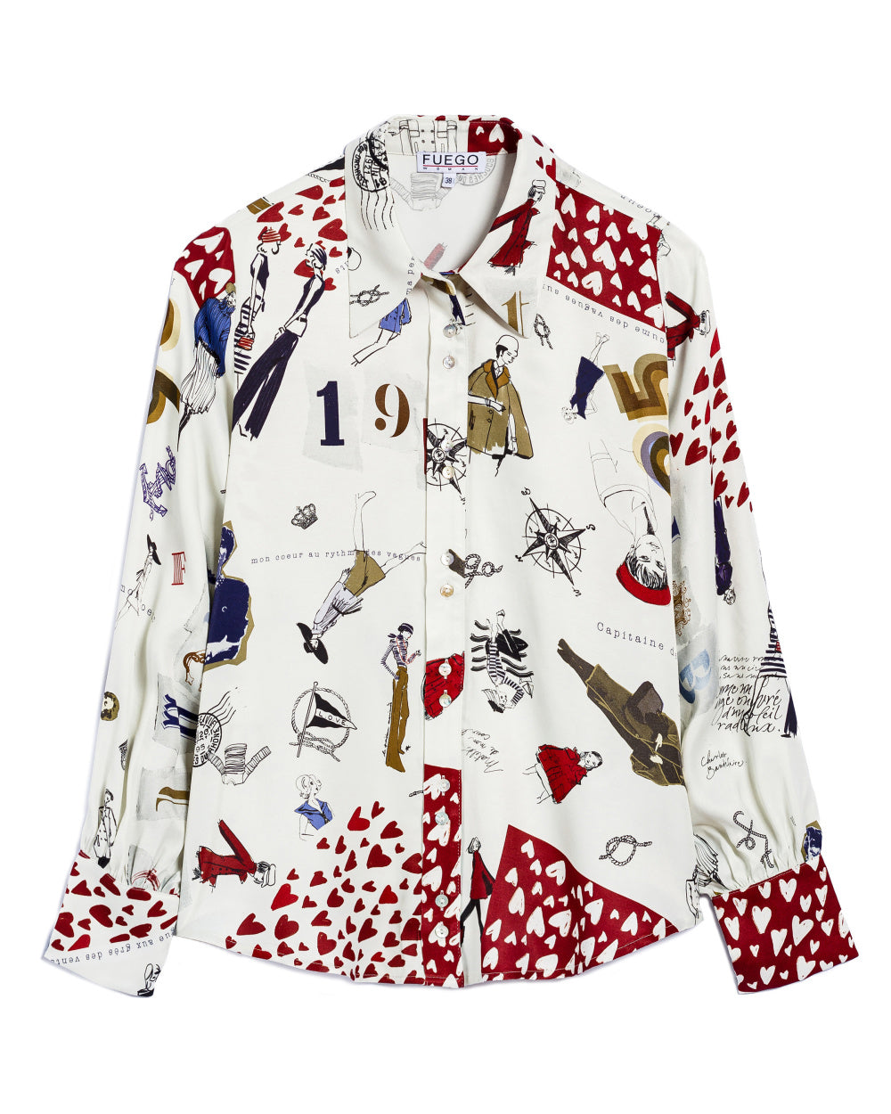 Romantic Print Shirt