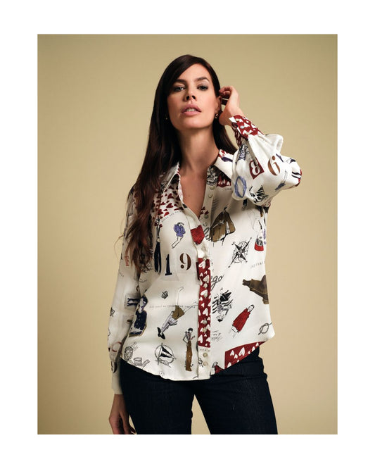 Fuego Romantic Print Shirt