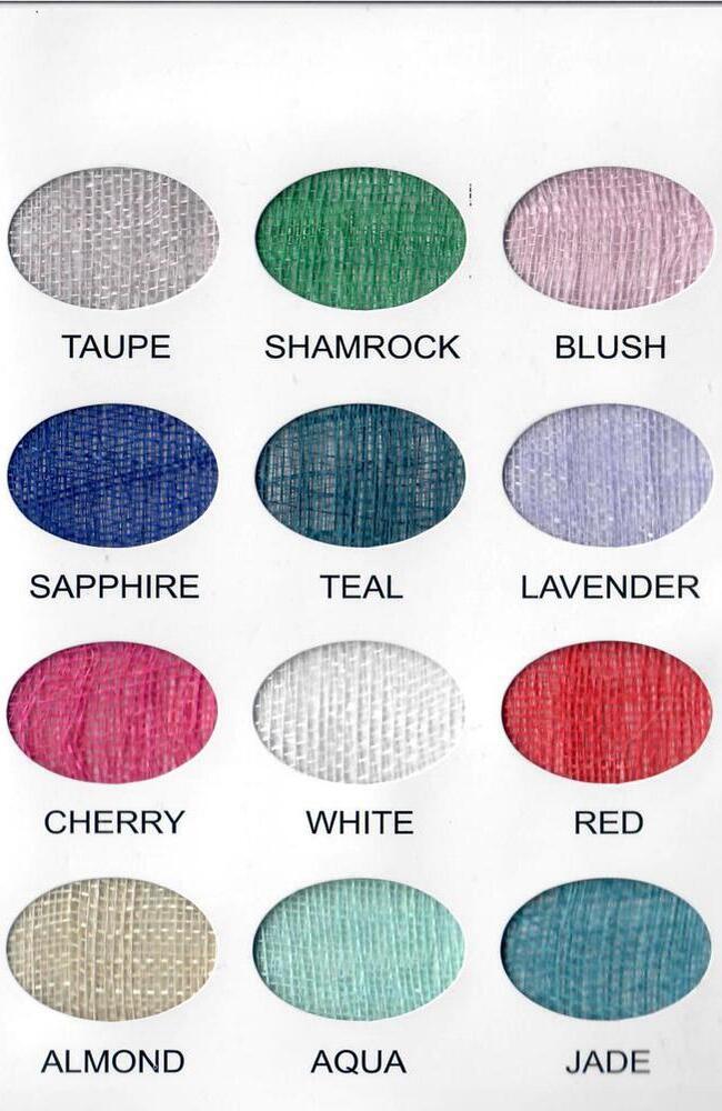 Colour swatch chart with various colour 