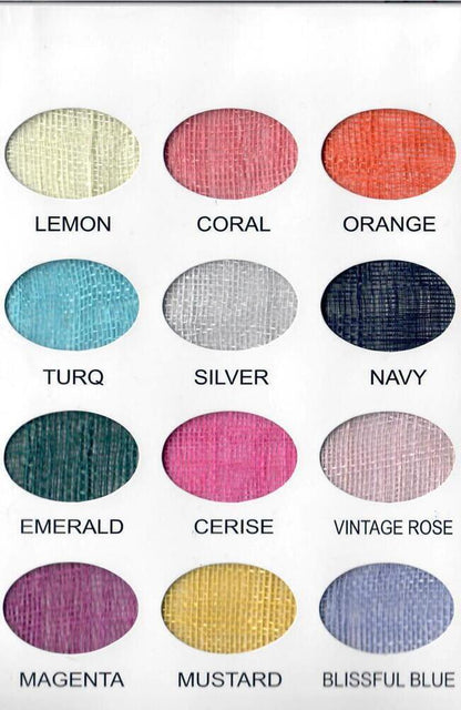 Colour swatch chart with various colour 