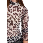 Load image into Gallery viewer, Animal Print Mesh Print Top 808119
