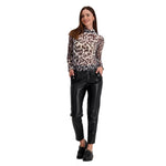 Load image into Gallery viewer, Animal Print Mesh Print Top 808119
