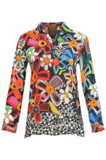 Load image into Gallery viewer, Multicoloured Flower Tunic Top 74655
