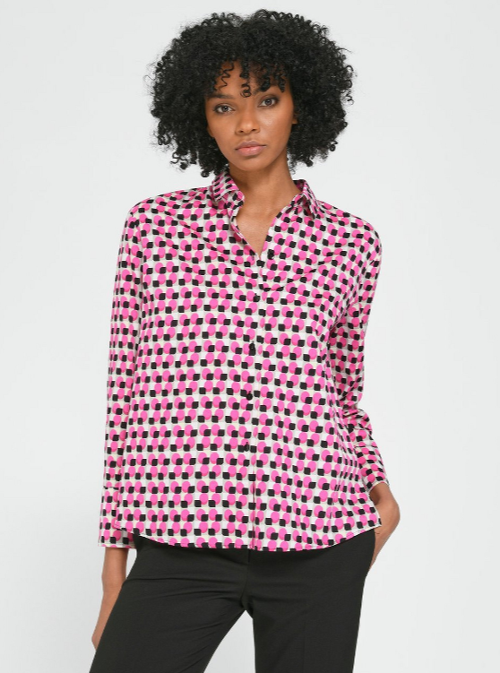 Pink Graphic Print Jersey Shirt J3691