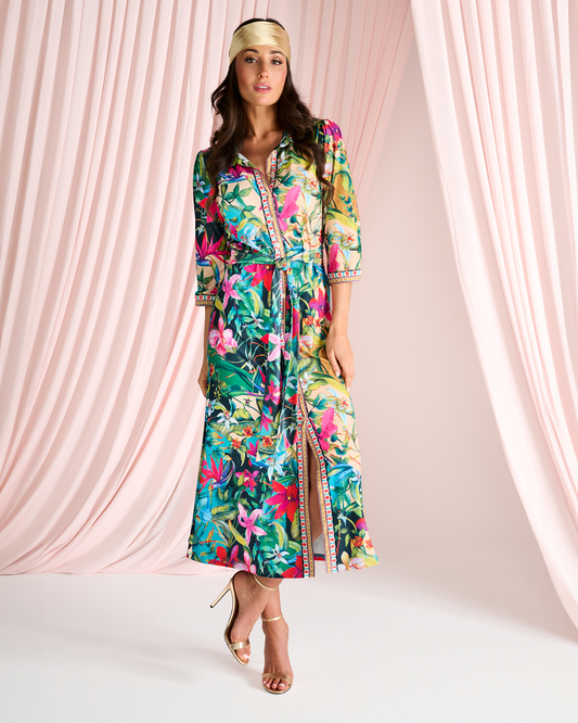 K-Design Tropical Print Maxi Dress
