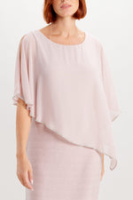 Load image into Gallery viewer, Shimmery Ribbed Gown with Sheer Overlay 179257 - Lucindas on-line
