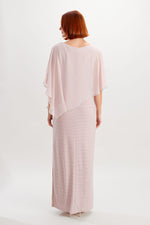 Load image into Gallery viewer, Shimmery Ribbed Gown with Sheer Overlay 179257 - Lucindas on-line
