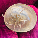 Load image into Gallery viewer, Shimmery Sinamay Disc Fascinator F9720

