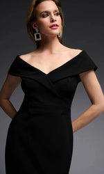 Load image into Gallery viewer, Sheer Panel Off shoulder Trumpet Dress 223743
