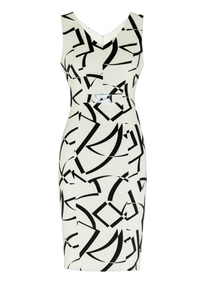 Geometric Print Sheath Dress 251108