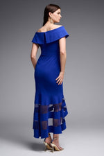 Load image into Gallery viewer, Sheer Panel Off shoulder Trumpet Dress 223743
