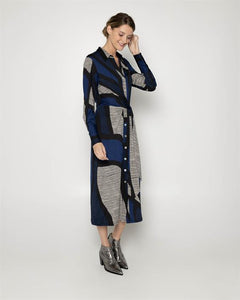 Blue Print Maxi Dress X311