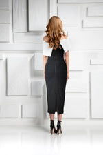 Load image into Gallery viewer, Boo Bow Monochrome Dress
