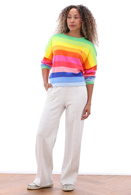 K-Design Rainbow Stripe Cotton Jumper