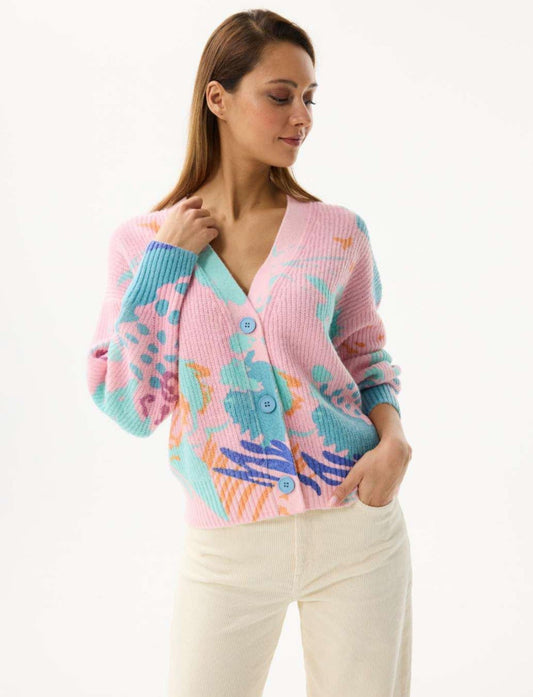 Leo & Ugo Pink Wool Mix Oversized Cardigan Lucindas