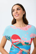 Load image into Gallery viewer, Blue Waffled Stretch Plisse Top KE865
