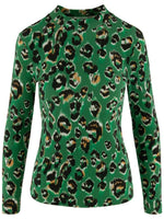 Load image into Gallery viewer, Green Animal Print Long sleeve XS 48.41 J70
