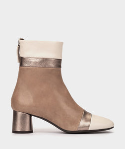 Metallic Tricolour Leather Ankle Boot 28230