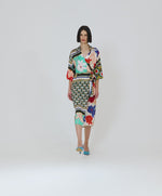 Load and play video in Gallery viewer, Floral Pattern Wrap Dress 33-3347
