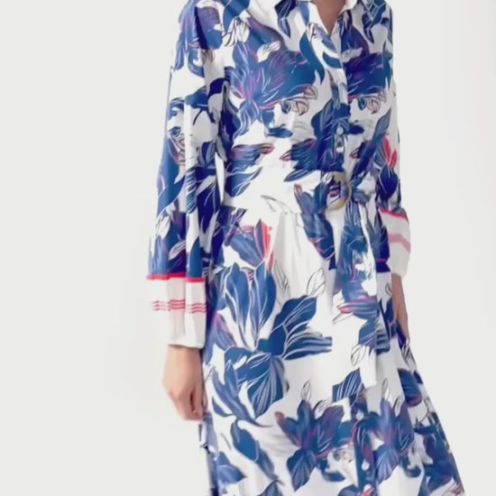 K-Design Navy Floral Cotton Maxi Dress
