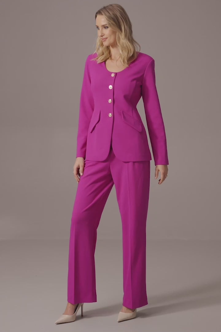 Scuba Crepe Wide Leg Pull-On Pants