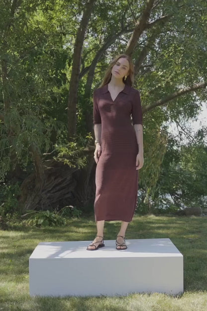 Joseph Ribkoff Open-stitch Knit Straight Dress