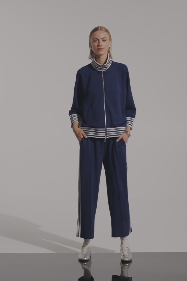 Scuba Jersey Jacket With Funnel Collar