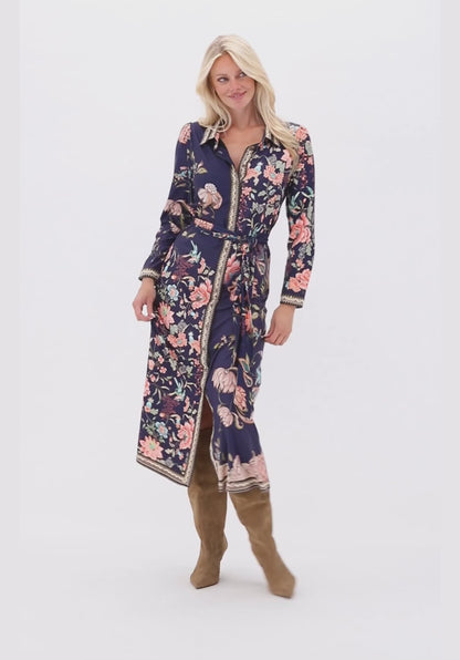 Chelsea Floral Print Midi Shirt Dress.