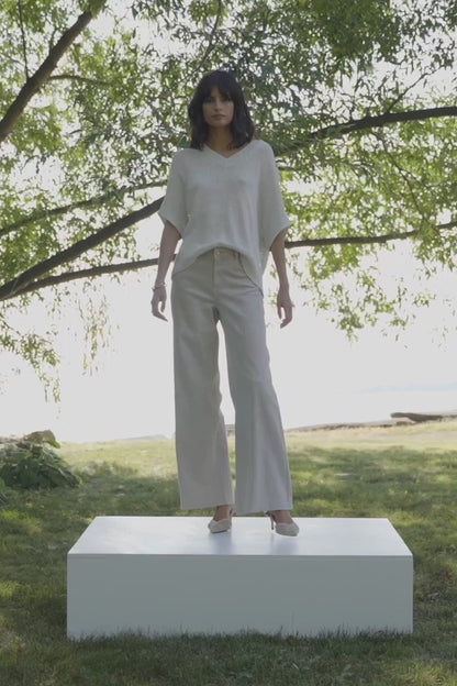 Joseph Ribkoff Lurex Sweater Knit Relaxed Top