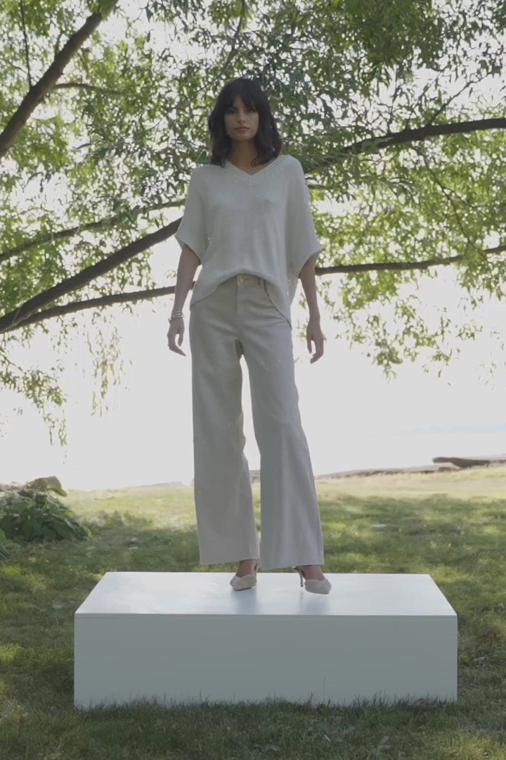 Joseph Ribkoff Lurex Sweater Knit Relaxed Top