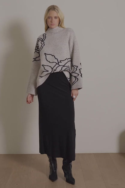 Floral Knitted Jumper