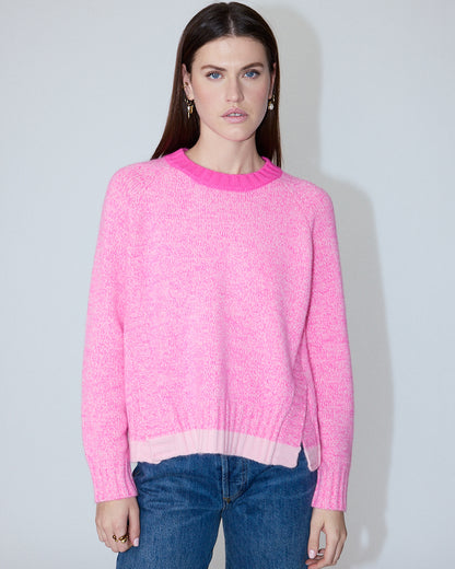 Bicolor Marl Knit Jumper – Vibrant Green & Turquoise