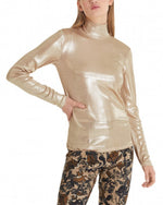 Load image into Gallery viewer, Gold Turtle Neck Fitted Top
