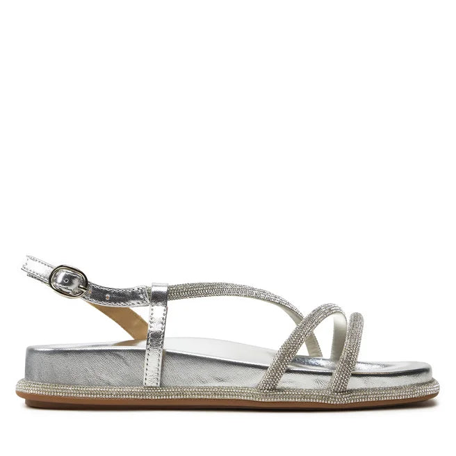 Glitter Silver Wedge Sandal