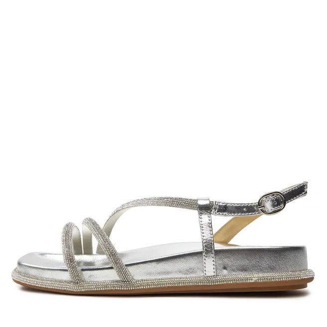 Glitter Silver Wedge Sandal