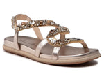 Load image into Gallery viewer, Bronze Diva Snake Sandal
