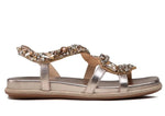 Load image into Gallery viewer, Bronze Diva Snake Sandal
