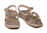 Load image into Gallery viewer, Bronze Diva Snake Sandal
