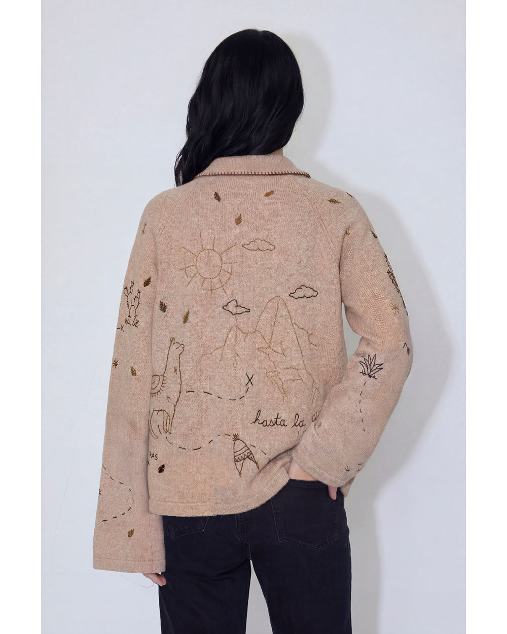Blue Jeans "CONDOR" Embroidered Knit Jacket