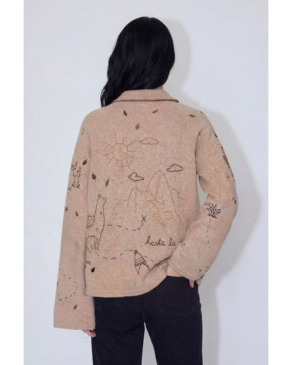 Blue Jeans "CONDOR" Embroidered Knit Jacket