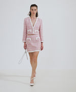 Load and play video in Gallery viewer, Boucle Tweed Jacket in Cropped Style 33-1041
