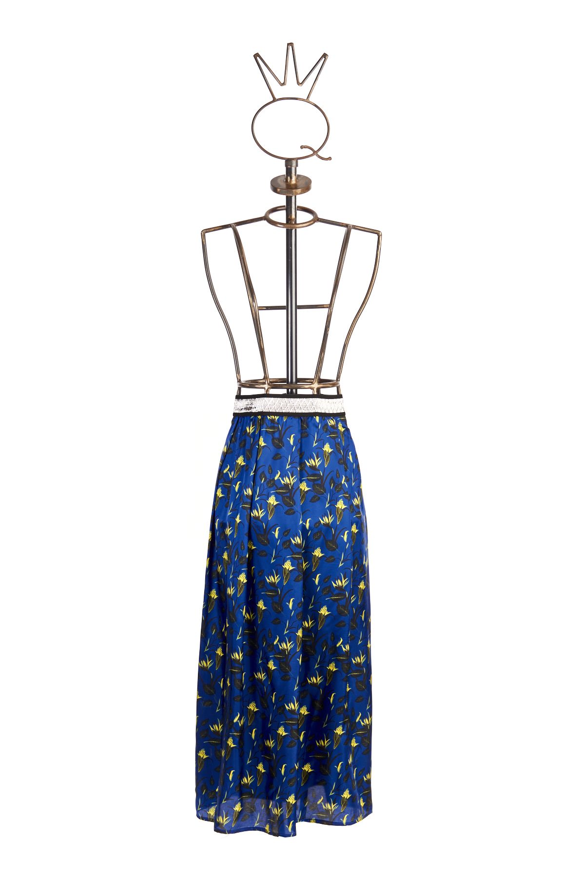 SAVE THE QUEEN Printed Midi Skirt - Lucindas on-line