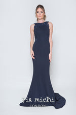 Load image into Gallery viewer, Pia Michi High Neck Evening Gown 1959
