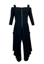 Load image into Gallery viewer, Black Off-shoulder Harem Style Jumpsuit 176080
