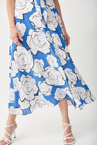 Floral Knotted Waist Dress 221064