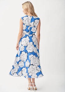 Floral Knotted Waist Dress 221064