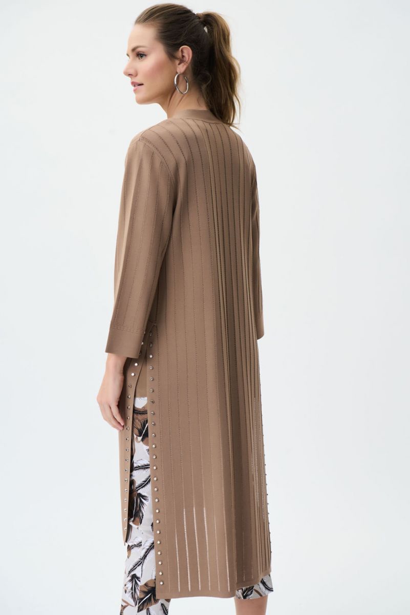Tan Long Cardigan with Studs detail 222929